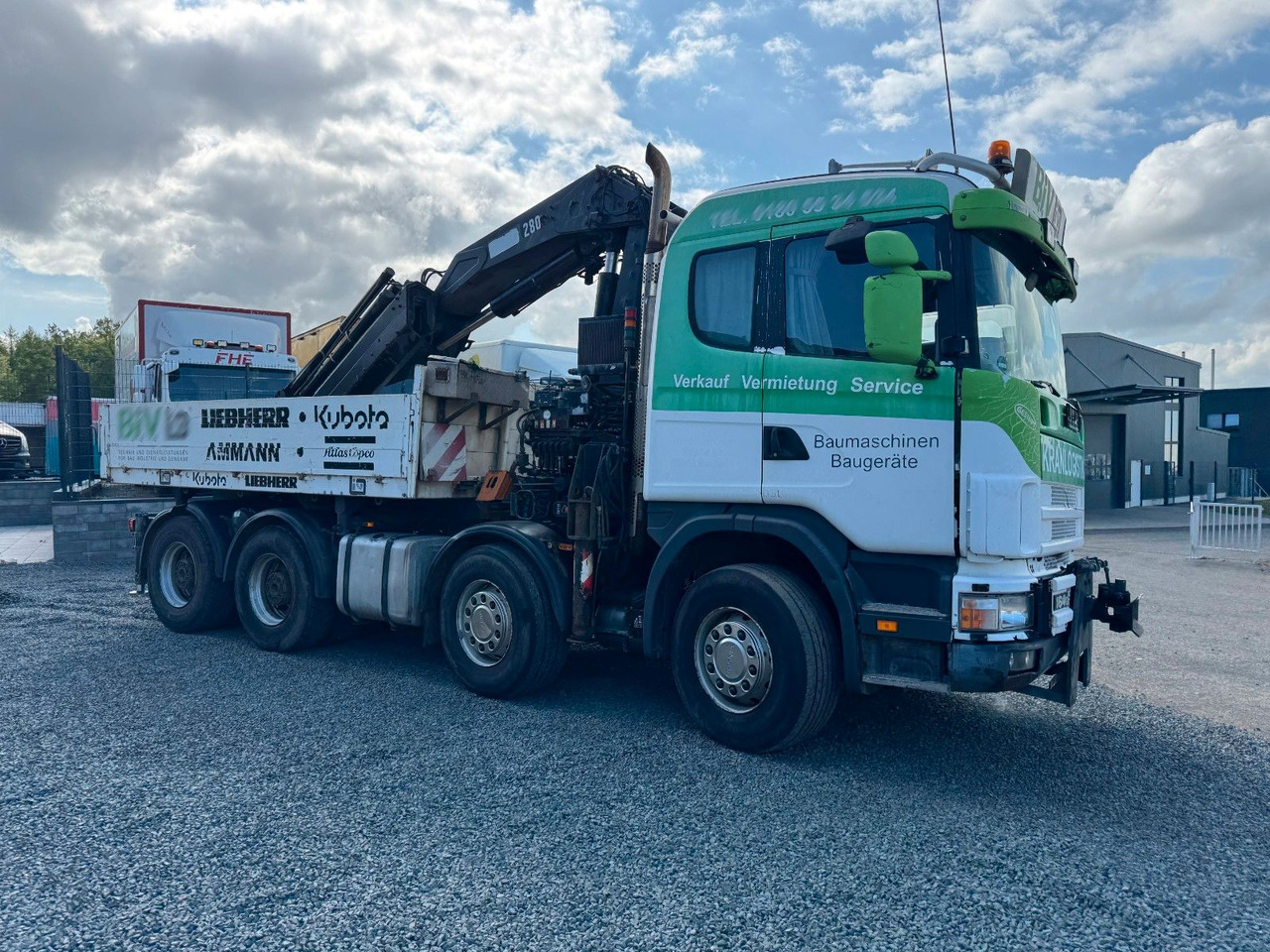 Scania 164G 580 V8 Kran Hiab 280 Retarder Sattelplatte Scania 164G 580 V8 Kran Hiab 280 Retarder Sattelplatte - Dropside/ Flatbed truck, Crane truck: picture 4 Scania 164G 580 V8 Kran Hiab 280 Retarder Sattelplatte Scania 164G 580 V8 Kran Hiab 280 Retarder Sattelplatte - Dropside/ Flatbed truck, Crane truck: picture 4