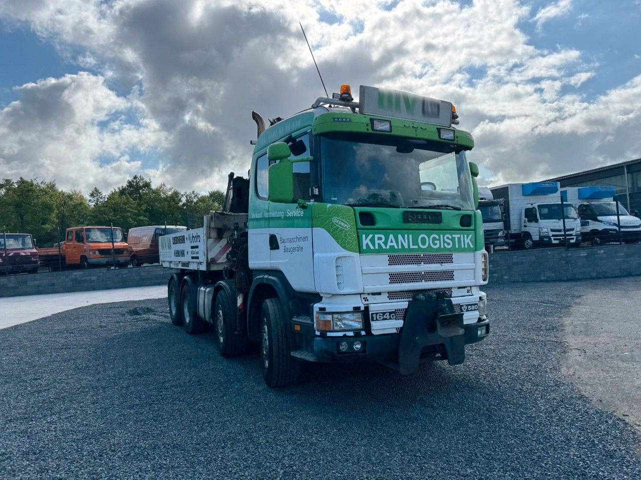 Scania 164G 580 V8 Kran Hiab 280 Retarder Sattelplatte Scania 164G 580 V8 Kran Hiab 280 Retarder Sattelplatte - Dropside/ Flatbed truck, Crane truck: picture 3 Scania 164G 580 V8 Kran Hiab 280 Retarder Sattelplatte Scania 164G 580 V8 Kran Hiab 280 Retarder Sattelplatte - Dropside/ Flatbed truck, Crane truck: picture 3