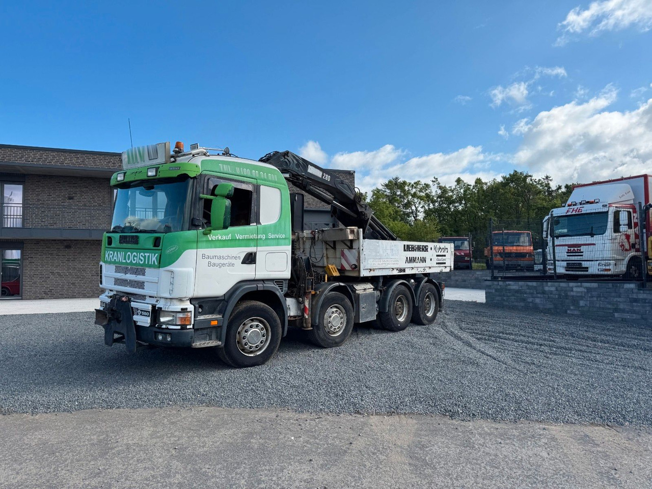 Scania 164G 580 V8 Kran Hiab 280 Retarder Sattelplatte Scania 164G 580 V8 Kran Hiab 280 Retarder Sattelplatte - Dropside/ Flatbed truck, Crane truck: picture 2 Scania 164G 580 V8 Kran Hiab 280 Retarder Sattelplatte Scania 164G 580 V8 Kran Hiab 280 Retarder Sattelplatte - Dropside/ Flatbed truck, Crane truck: picture 2