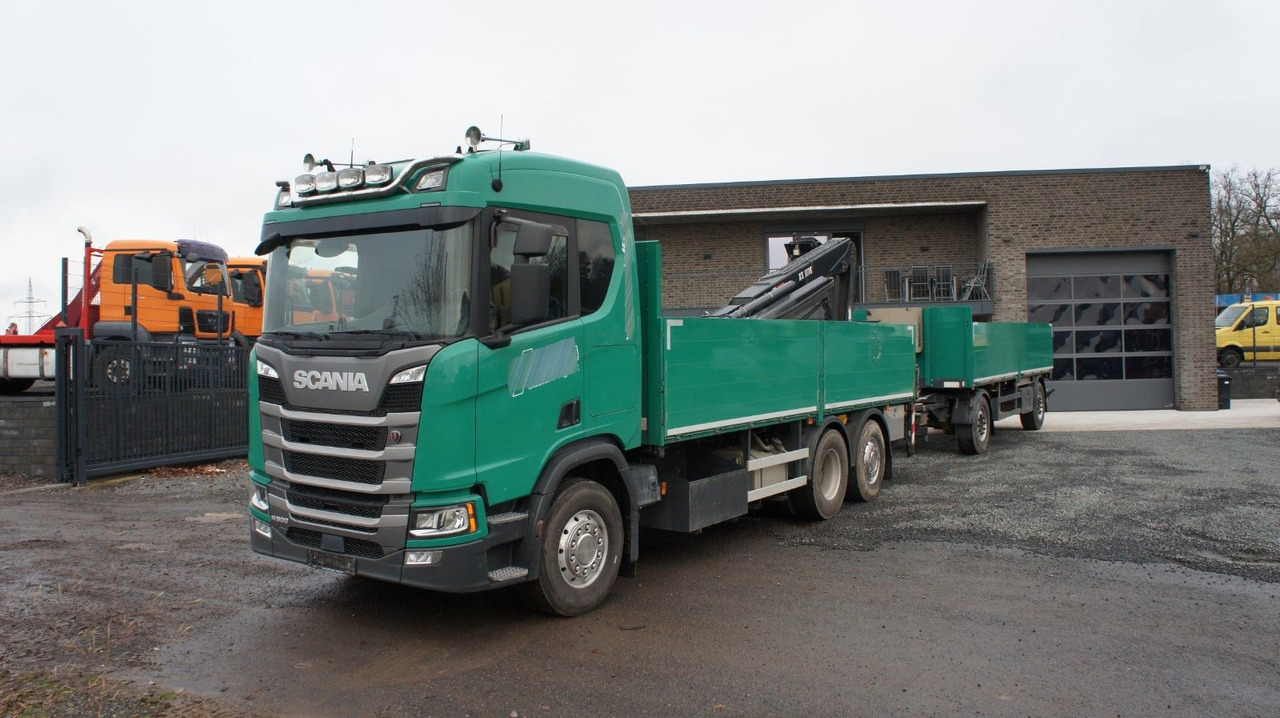 Scania R500 6x2 Baustoffzug Kran HIAB 177 K-2 Pro - Dropside/ Flatbed truck, Crane truck: picture 1 Scania R500 6x2 Baustoffzug Kran HIAB 177 K-2 Pro - Dropside/ Flatbed truck, Crane truck: picture 1