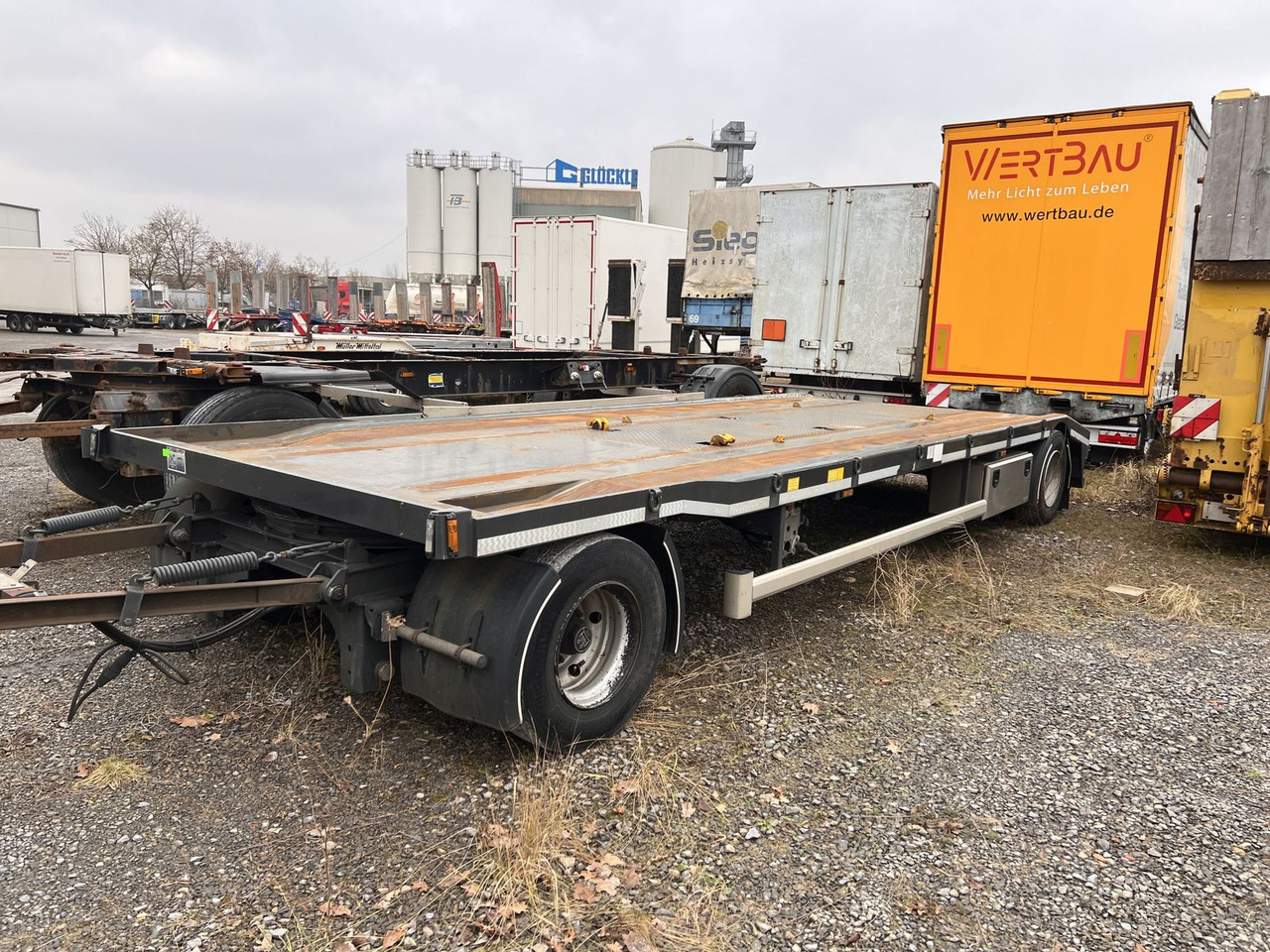 Hüffermann 2 Achs Muldenanhänger- Tieflader - Low loader trailer: picture 1 Hüffermann 2 Achs Muldenanhänger- Tieflader - Low loader trailer: picture 1