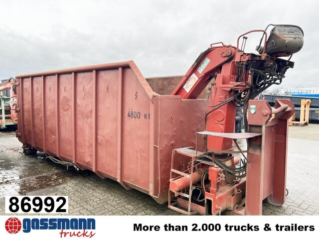Abrollcontainer mit Kran, HMF 1144 K1 TS, 21m³ - Roll-off container: picture 1 Abrollcontainer mit Kran, HMF 1144 K1 TS, 21m³ - Roll-off container: picture 1