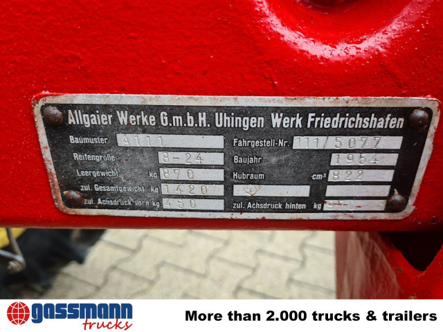 Allgaier A111 - Farm tractor: picture 5 Allgaier A111 - Farm tractor: picture 5