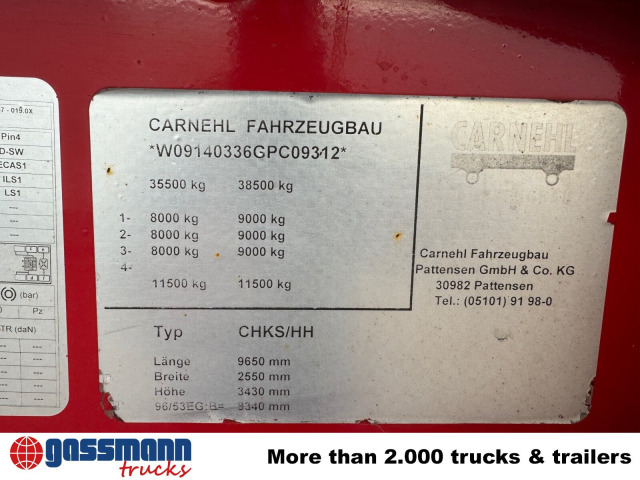 Tipper semi-trailer Carnehl CHKS/HH, Stahlmulde ca. 34m³, Liftachse,: picture 7