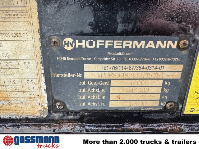 Hüffermann HSA 18.70 Schlittenabroller - Roll-off/ Skip trailer: picture 4 Hüffermann HSA 18.70 Schlittenabroller - Roll-off/ Skip trailer: picture 4