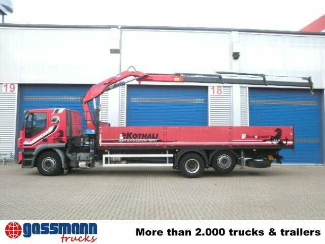 Dropside/ Flatbed truck, Crane truck Iveco AT260S31Y/P 6x2 mit Kran Copma 150.3: picture 10