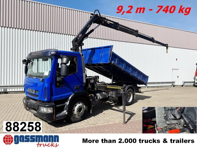 Iveco EuroCargo ML120E28K 4x2 mit Kran Hiab XS088 ES-3 - Tipper, Crane truck: picture 1 Iveco EuroCargo ML120E28K 4x2 mit Kran Hiab XS088 ES-3 - Tipper, Crane truck: picture 1