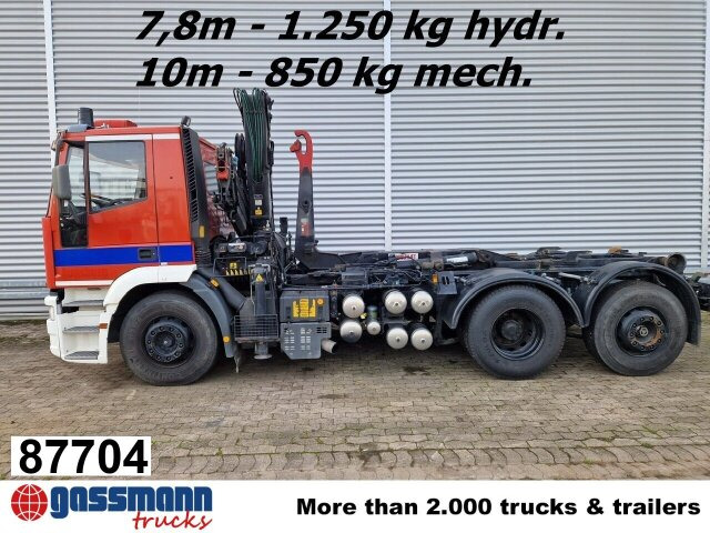 Iveco EuroTech 240E38 6x2-4, Lift-/Lenkachse, - Hook lift truck, Crane truck: picture 1 Iveco EuroTech 240E38 6x2-4, Lift-/Lenkachse, - Hook lift truck, Crane truck: picture 1