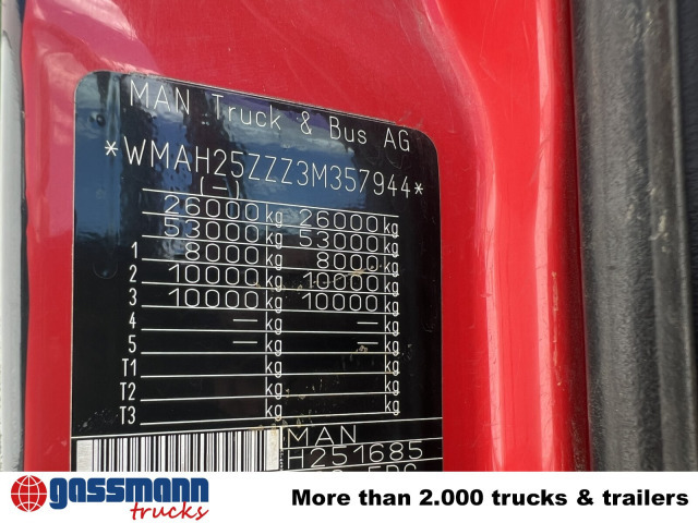 MAN TGA 26.363/410 6x4 BB, 2-S-Alukipper - Tipper, Crane truck: picture 2 MAN TGA 26.363/410 6x4 BB, 2-S-Alukipper - Tipper, Crane truck: picture 2