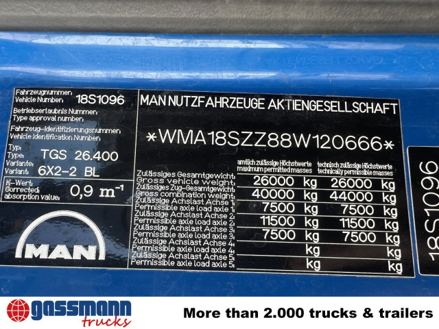 MAN TGA 26.400 6x2-4 BL, A1, Lenk-/Liftachse, ADR, - Tank truck: picture 4 MAN TGA 26.400 6x2-4 BL, A1, Lenk-/Liftachse, ADR, - Tank truck: picture 4
