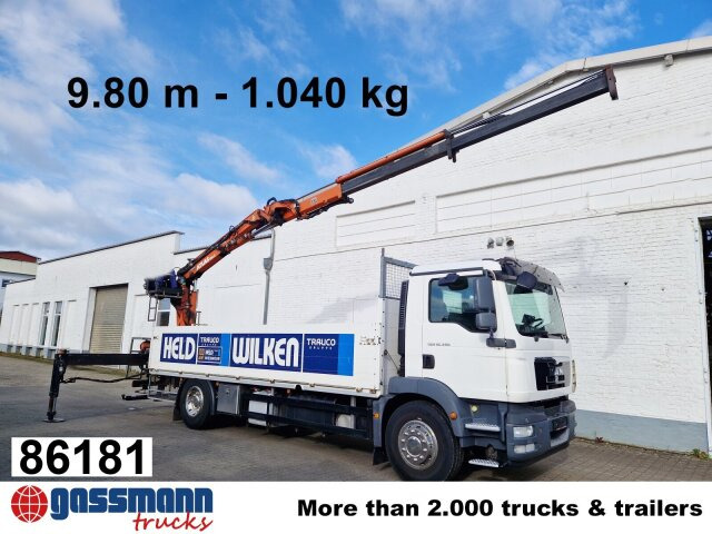 MAN TGM 18.340 4x2 BL, Atlas Ladekran 135.2 V, 9.8m - Dropside/ Flatbed truck, Crane truck: picture 1 MAN TGM 18.340 4x2 BL, Atlas Ladekran 135.2 V, 9.8m - Dropside/ Flatbed truck, Crane truck: picture 1