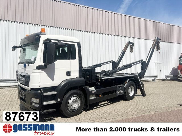 MAN TGS 18.320 4x2 BB, Tele-Absetzer - Skip loader truck: picture 1 MAN TGS 18.320 4x2 BB, Tele-Absetzer - Skip loader truck: picture 1
