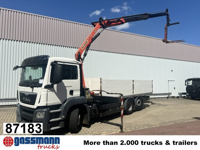 MAN TGS 26.400 6X2-4 BL, Intarder, Lenk-/Liftachse, - Dropside/ Flatbed truck, Crane truck: picture 1 MAN TGS 26.400 6X2-4 BL, Intarder, Lenk-/Liftachse, - Dropside/ Flatbed truck, Crane truck: picture 1
