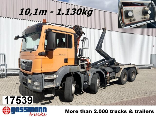 MAN TGS 35.440 8x4 BL, Meiller 19.62, Atlas Kran - Hook lift truck, Crane truck: picture 1 MAN TGS 35.440 8x4 BL, Meiller 19.62, Atlas Kran - Hook lift truck, Crane truck: picture 1
