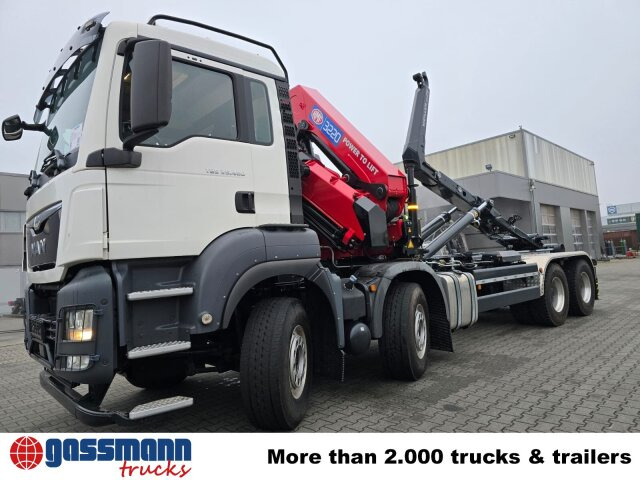 MAN TGS 35.480 8X4 BL, Intarder, Kran HMF 3220-K6, - Hook lift truck, Crane truck: picture 2 MAN TGS 35.480 8X4 BL, Intarder, Kran HMF 3220-K6, - Hook lift truck, Crane truck: picture 2