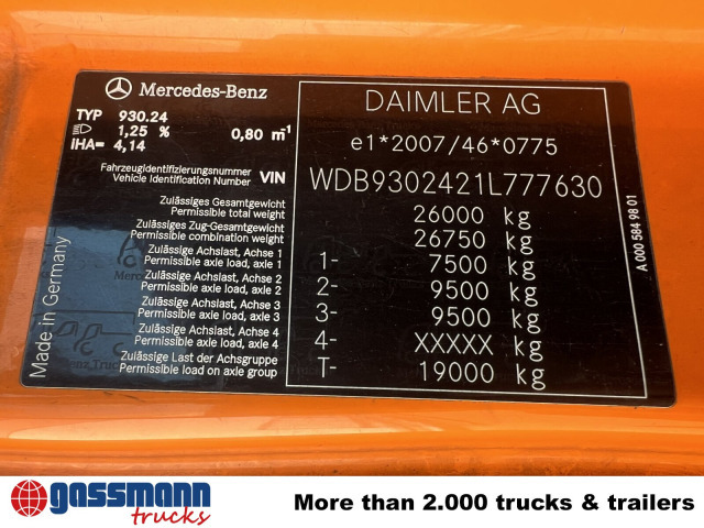 Mercedes-Benz Actros 2641/48 L 6x4, Seilabroller, Haller - Garbage truck: picture 3 Mercedes-Benz Actros 2641/48 L 6x4, Seilabroller, Haller - Garbage truck: picture 3