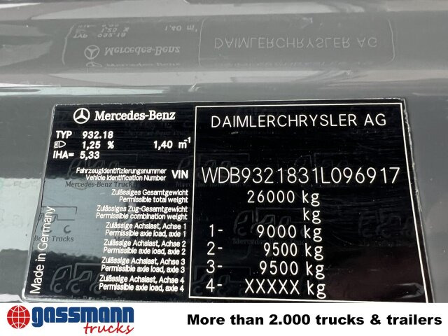 Mercedes-Benz Actros 3346 AK 6x6 - Cab chassis truck: picture 3 Mercedes-Benz Actros 3346 AK 6x6 - Cab chassis truck: picture 3