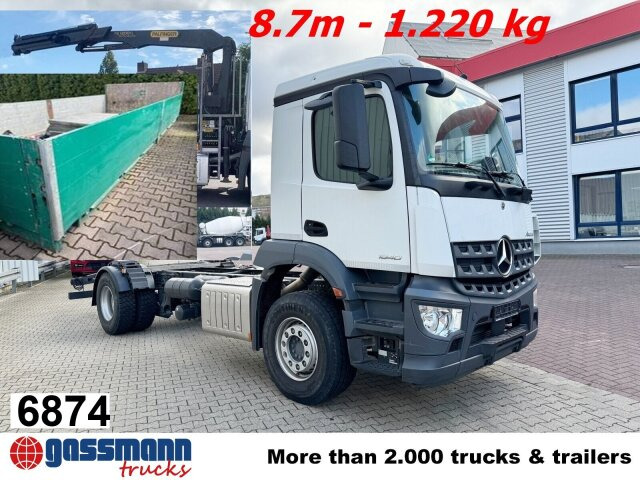 Mercedes-Benz Arocs 1840 L 4x2, Kran Palfinger PK12001L, - Dropside/ Flatbed truck, Crane truck: picture 1 Mercedes-Benz Arocs 1840 L 4x2, Kran Palfinger PK12001L, - Dropside/ Flatbed truck, Crane truck: picture 1