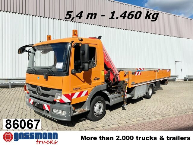 Mercedes-Benz Atego 1024 L 4x2 mit Kran Fassi F80A.0.21 - Dropside/ Flatbed truck, Crane truck: picture 1 Mercedes-Benz Atego 1024 L 4x2 mit Kran Fassi F80A.0.21 - Dropside/ Flatbed truck, Crane truck: picture 1