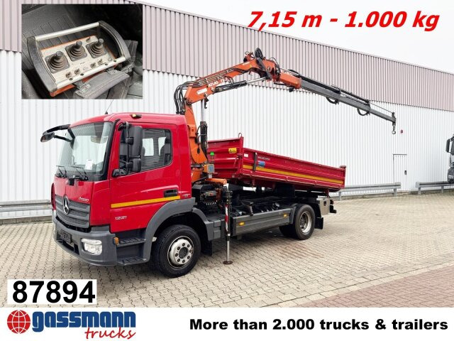 Mercedes-Benz Atego 1221 K 4x2 mit Kran Atlas AK 75.2, Funk, - Tipper, Crane truck: picture 1 Mercedes-Benz Atego 1221 K 4x2 mit Kran Atlas AK 75.2, Funk, - Tipper, Crane truck: picture 1