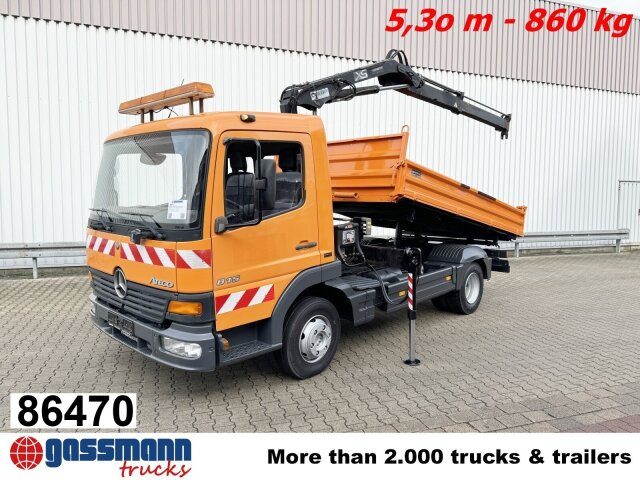 Mercedes-Benz Atego 815 K 4x2 mit Kran Hiab 055 B-1 CL - Tipper, Crane truck: picture 1 Mercedes-Benz Atego 815 K 4x2 mit Kran Hiab 055 B-1 CL - Tipper, Crane truck: picture 1