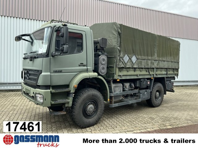 Mercedes-Benz Axor 1829 A 4x4, Ex-Bundeswehr - Dropside/ Flatbed truck: picture 1 Mercedes-Benz Axor 1829 A 4x4, Ex-Bundeswehr - Dropside/ Flatbed truck: picture 1