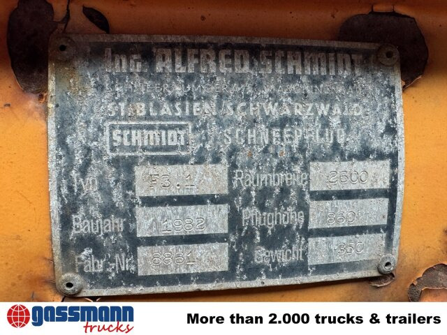 Schmidt F 3.1 Schneeräumschild - Snow plough for Municipal/ Special vehicle: picture 5 Schmidt F 3.1 Schneeräumschild - Snow plough for Municipal/ Special vehicle: picture 5
