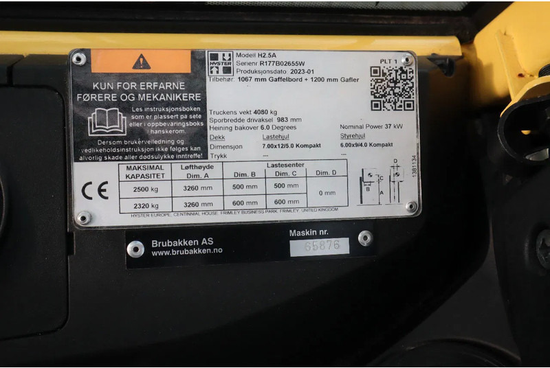 Leasing of Hyster H2.5 A | BOOM SUSPENSION | SIDESHIFT | FORK EXTENTIONS | FORK POSITIONERS Hyster H2.5 A | BOOM SUSPENSION | SIDESHIFT | FORK EXTENTIONS | FORK POSITIONERS: picture 20
