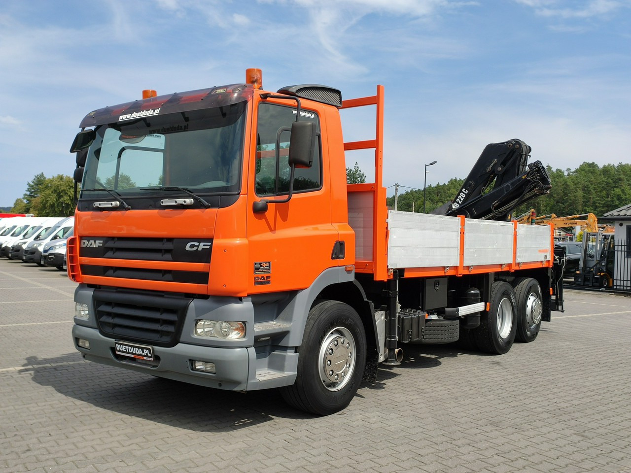 DAF CF 85.380 6x2 Oś Skrętna Skrzynia HDS HIAB 220C + Pilot - Dropside/ Flatbed truck, Crane truck: picture 1 DAF CF 85.380 6x2 Oś Skrętna Skrzynia HDS HIAB 220C + Pilot - Dropside/ Flatbed truck, Crane truck: picture 1