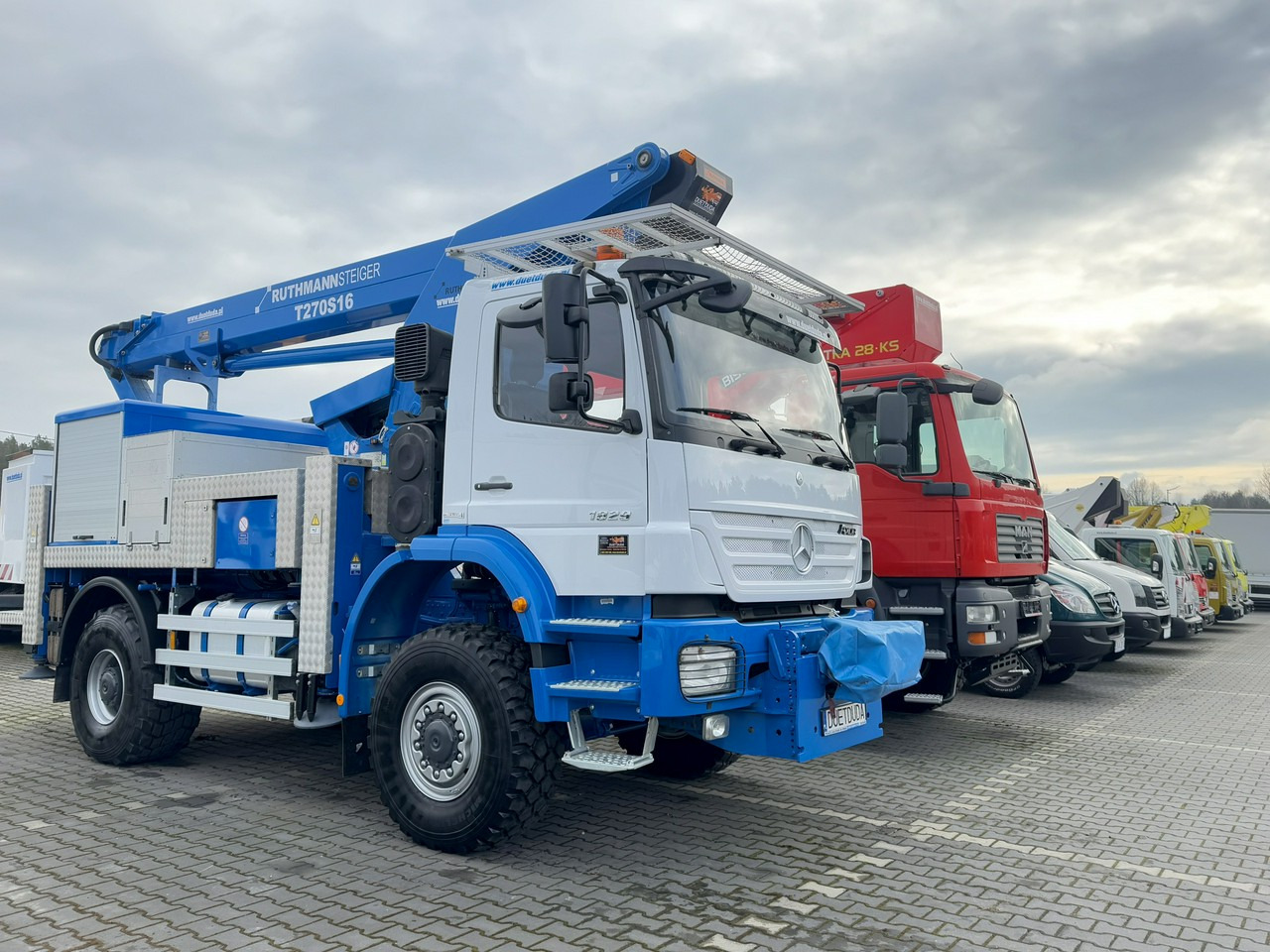 Mercedes AXOR 1829 4x4 Zwyżka RUTHMANN STEIGER T270S16 Podnośnik Koszowy - Truck mounted aerial platform: picture 1 Mercedes AXOR 1829 4x4 Zwyżka RUTHMANN STEIGER T270S16 Podnośnik Koszowy - Truck mounted aerial platform: picture 1
