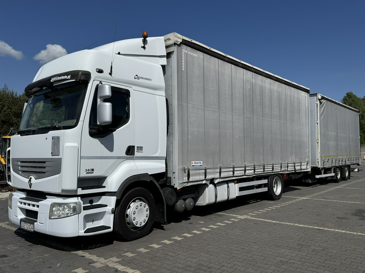 Renault Premium 380 DXi Euro 5 Firana 19 Palet Dach Zsuwany 18ton DMC - Curtainsider truck: picture 1 Renault Premium 380 DXi Euro 5 Firana 19 Palet Dach Zsuwany 18ton DMC - Curtainsider truck: picture 1