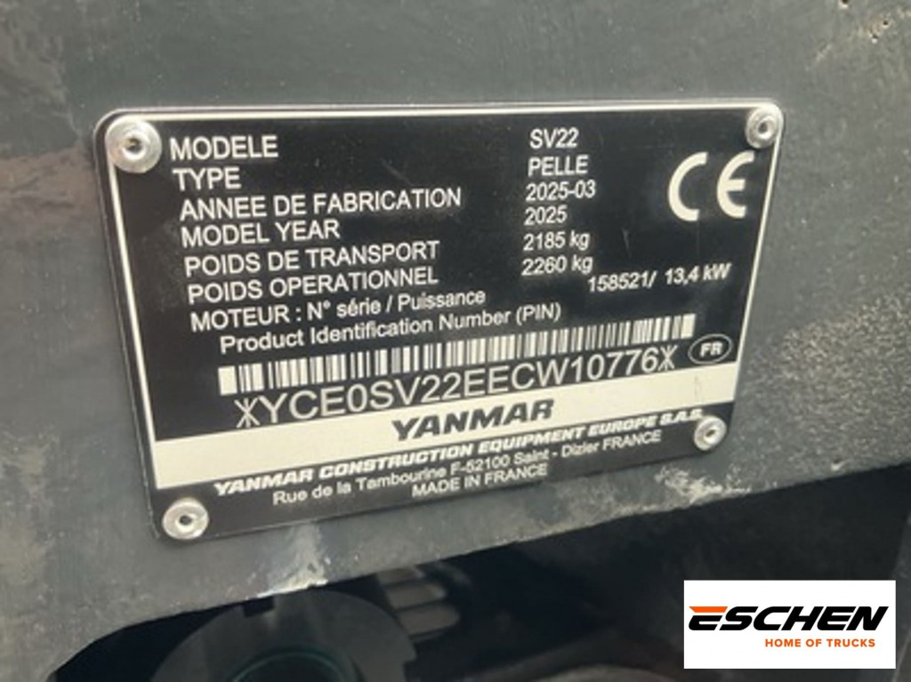 New Mini excavator Yanmar SV22 CLASSIC R Mini (Unbenutzt): picture 10 New Mini excavator Yanmar SV22 CLASSIC R Mini (Unbenutzt): picture 10