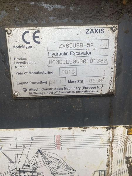 Hitachi ZX85USB-5A - Crawler excavator: picture 4 Hitachi ZX85USB-5A - Crawler excavator: picture 4