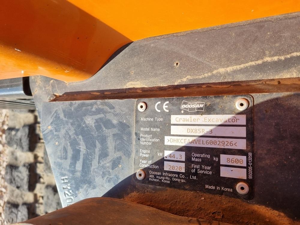 Mini excavator Doosan DX85: picture 6
