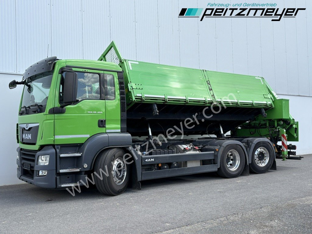 MAN TGS 26.460 FL 6x2 Kipper+Kran+Funk Lenkachse, 2-Seitenkipper, Atlas 172.3 - Tipper: picture 1 MAN TGS 26.460 FL 6x2 Kipper+Kran+Funk Lenkachse, 2-Seitenkipper, Atlas 172.3 - Tipper: picture 1