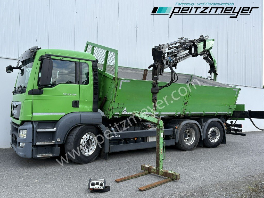 MAN TGS 26.460 FL 6x2 Kipper+Kran+Funk Lenkachse, 2-Seitenkipper, Atlas 172.3 - Tipper, Crane truck: picture 1 MAN TGS 26.460 FL 6x2 Kipper+Kran+Funk Lenkachse, 2-Seitenkipper, Atlas 172.3 - Tipper, Crane truck: picture 1