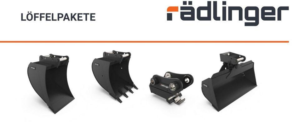 Rädlinger Löffelpaket 4,5 - 6 to mit MS 03 Schnellwechsler Yanmar - Excavator bucket: picture 1 Rädlinger Löffelpaket 4,5 - 6 to mit MS 03 Schnellwechsler Yanmar - Excavator bucket: picture 1