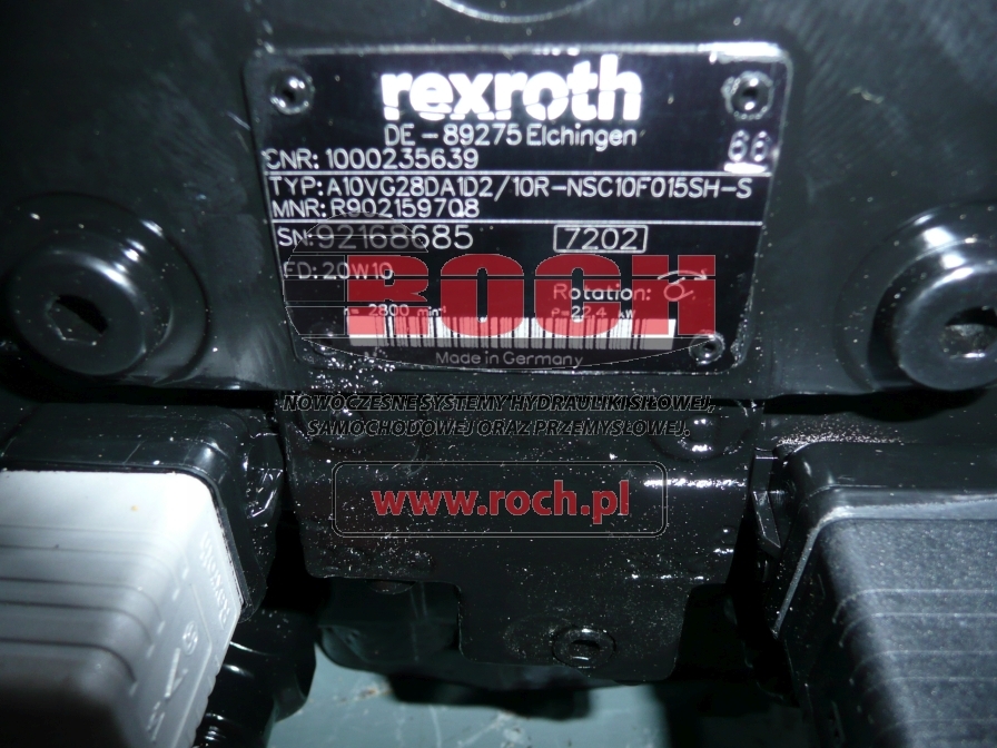 REXROTH A10VG28DA1D2/10R-NSC10F015SH-S 1000235639 - Hydraulic pump for Construction machinery: picture 2 REXROTH A10VG28DA1D2/10R-NSC10F015SH-S 1000235639 - Hydraulic pump for Construction machinery: picture 2