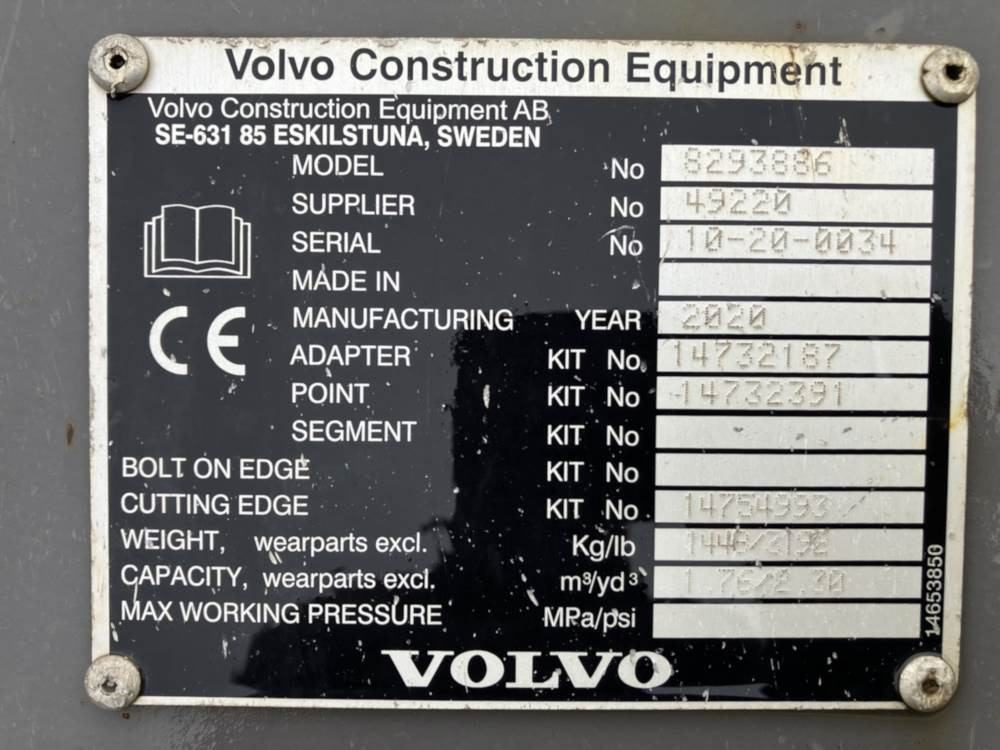 Volvo Tieflöffel mit Zähnen - Festanbau - Backhoe loader: picture 4 Volvo Tieflöffel mit Zähnen - Festanbau - Backhoe loader: picture 4