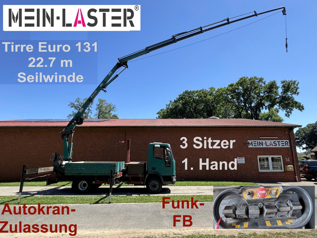 Iveco ML 80 E 15 Tirre 131 22.7 m Funk + Seilwinde - Crane truck: picture 1 Iveco ML 80 E 15 Tirre 131 22.7 m Funk + Seilwinde - Crane truck: picture 1