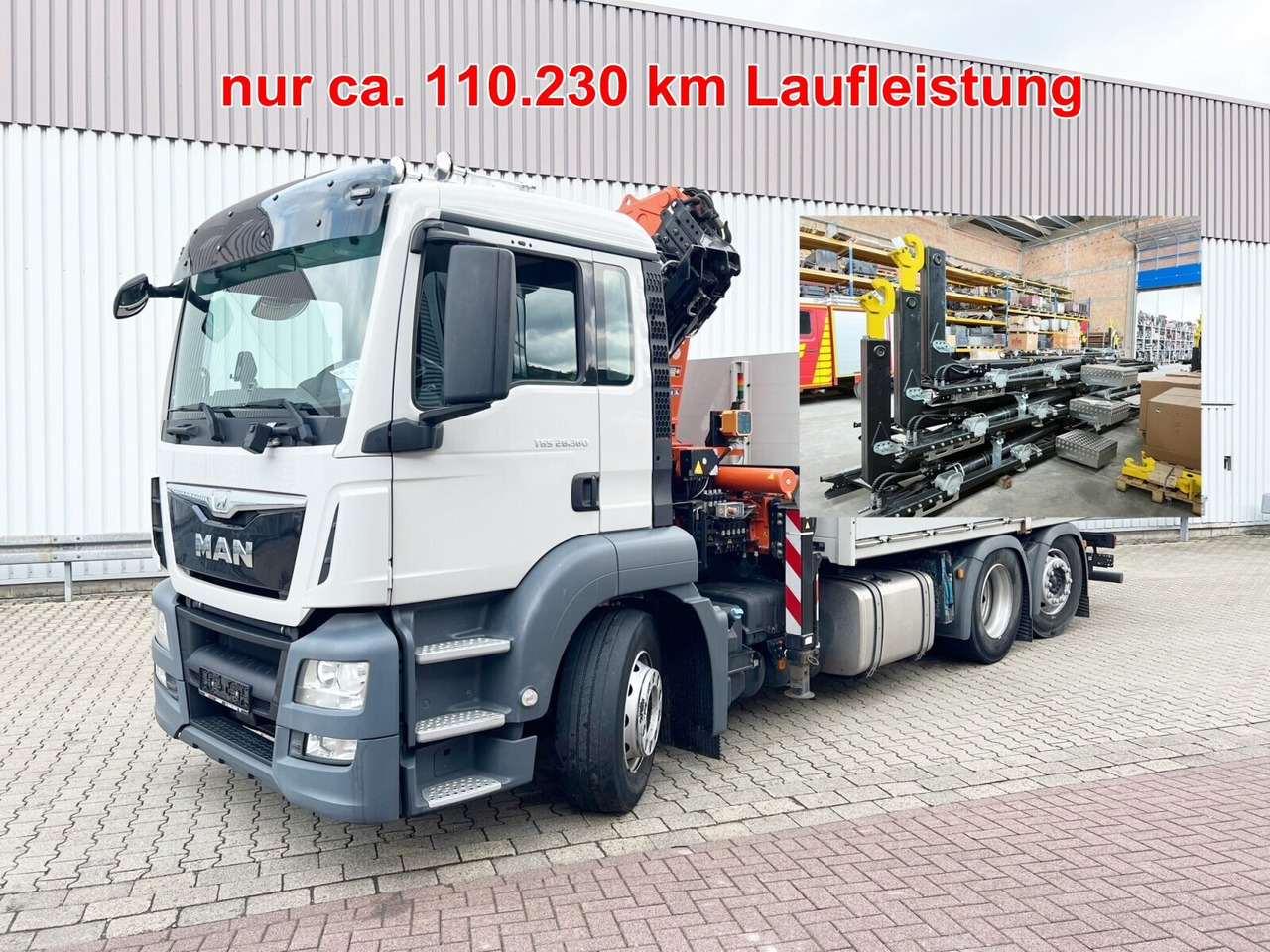 MAN TGS 26.360/400 6x2-4 BL TGS 26.360/400 6x2-4 BL, Lenk-/Lift, Kran Atlas AK 206.3E A5, Funk - Hook lift truck, Crane truck: picture 1 MAN TGS 26.360/400 6x2-4 BL TGS 26.360/400 6x2-4 BL, Lenk-/Lift, Kran Atlas AK 206.3E A5, Funk - Hook lift truck, Crane truck: picture 1