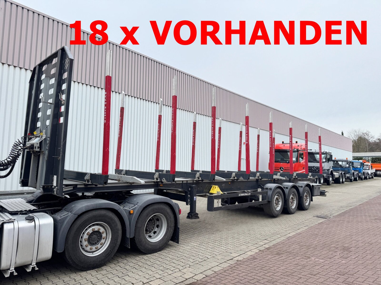 Schwarzmüller 3-Achs Holzauflieger 3-Achs Holzauflieger, Liftachse, MEHRFACH VORHANDEN! - Timber semi-trailer: picture 1 Schwarzmüller 3-Achs Holzauflieger 3-Achs Holzauflieger, Liftachse, MEHRFACH VORHANDEN! - Timber semi-trailer: picture 1