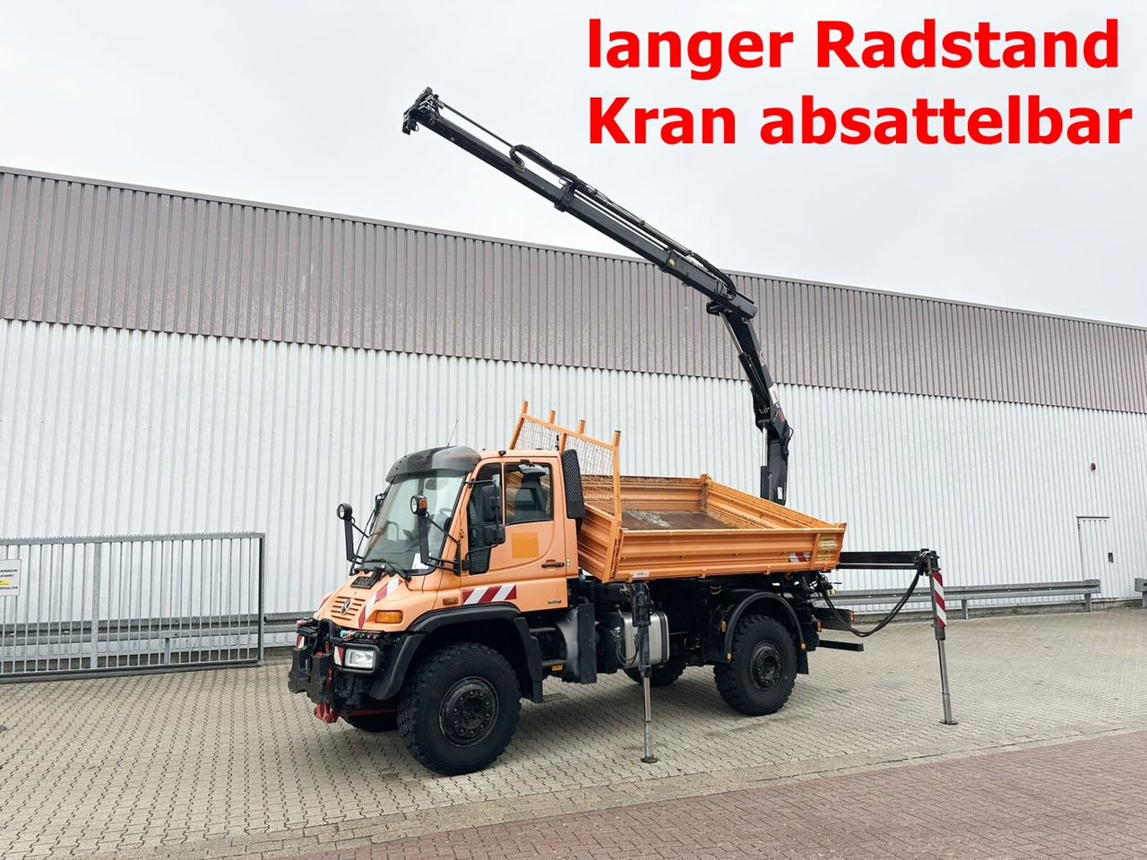 Unimog U500 4x4 U500 4x4 405/40 mit Heckkran Hiab 077-1 HiDuo, absattelbar, Funk - Van: picture 1 Unimog U500 4x4 U500 4x4 405/40 mit Heckkran Hiab 077-1 HiDuo, absattelbar, Funk - Van: picture 1