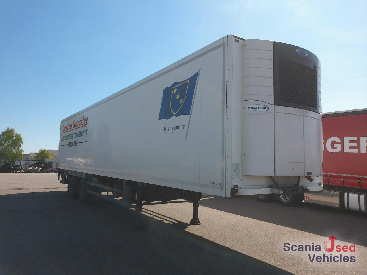 SCHMITZ FD-Aufbau m. Carrier Vector 1550 nur 5516 h - Refrigerator semi-trailer: picture 1 SCHMITZ FD-Aufbau m. Carrier Vector 1550 nur 5516 h - Refrigerator semi-trailer: picture 1