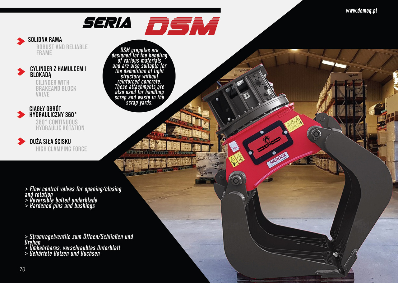 DEMOQ DSM160E typ A - Grapple for Excavator: picture 5 DEMOQ DSM160E typ A - Grapple for Excavator: picture 5