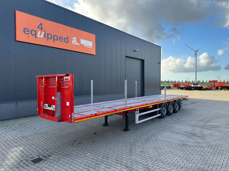 Kässbohrer nieuwe, direct leverbare Heavy-Duty platte oplegger, Heckbündig, Twistlocks (1x 40FT / 2x 20FT), rongpotten, schijfremmen, NL-re - Dropside/ Flatbed semi-trailer: picture 1 Kässbohrer nieuwe, direct leverbare Heavy-Duty platte oplegger, Heckbündig, Twistlocks (1x 40FT / 2x 20FT), rongpotten, schijfremmen, NL-re - Dropside/ Flatbed semi-trailer: picture 1