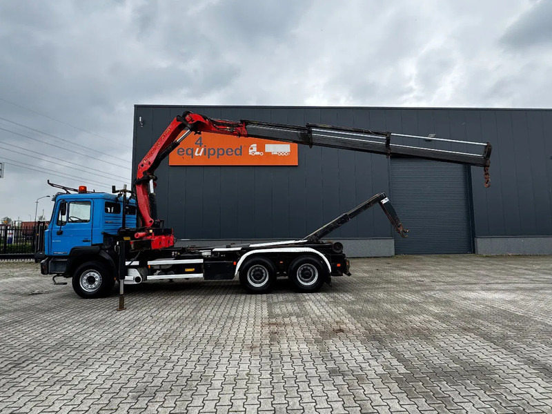 MAN FE 410A, 6x4, EURO 2, Palfinger PK17000 Crane + VDL HOOK, full spring, manual gearbox, MOT 9/2025 - Hook lift truck, Crane truck: picture 3 MAN FE 410A, 6x4, EURO 2, Palfinger PK17000 Crane + VDL HOOK, full spring, manual gearbox, MOT 9/2025 - Hook lift truck, Crane truck: picture 3