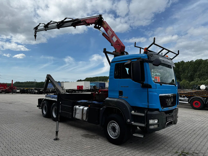 MAN TGS 33.440 6x4, EURO-4, HMF 1823 Crane + VDL HOOK, full spring, manual gearbox, MOT 03/2026 - Hook lift truck, Crane truck: picture 3 MAN TGS 33.440 6x4, EURO-4, HMF 1823 Crane + VDL HOOK, full spring, manual gearbox, MOT 03/2026 - Hook lift truck, Crane truck: picture 3