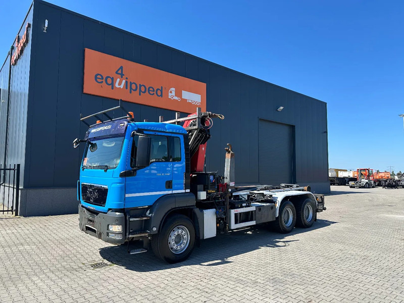 MAN TGS 33.440 6x4, EURO-5, HMF 2030 Crane + VDL HOOK, full spring, manual gearbox, MOT 03/2026 - Hook lift truck, Crane truck: picture 4 MAN TGS 33.440 6x4, EURO-5, HMF 2030 Crane + VDL HOOK, full spring, manual gearbox, MOT 03/2026 - Hook lift truck, Crane truck: picture 4