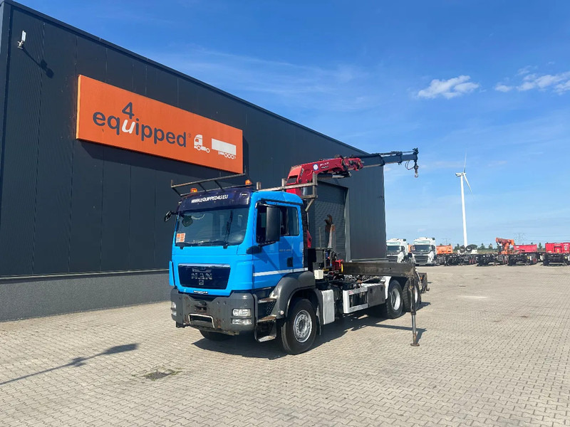 MAN TGS 33.440 6x4, EURO-5, HMF 2030 Crane + VDL HOOK, full spring, manual gearbox, MOT 03/2026 - Hook lift truck, Crane truck: picture 1 MAN TGS 33.440 6x4, EURO-5, HMF 2030 Crane + VDL HOOK, full spring, manual gearbox, MOT 03/2026 - Hook lift truck, Crane truck: picture 1